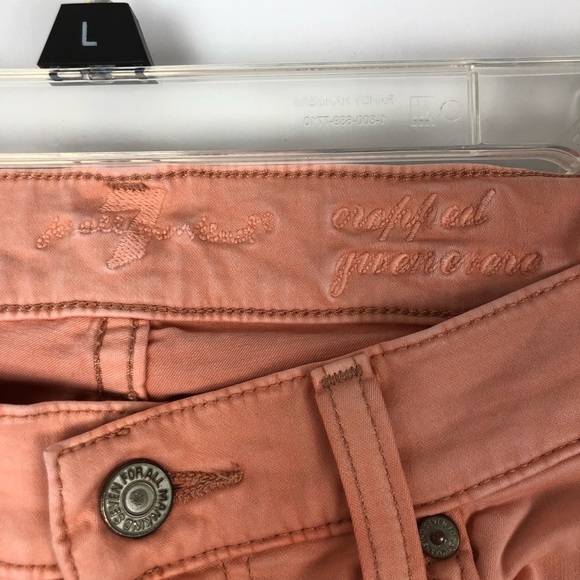 7 For All Mankind Coral Cropped Guinevere Jeans - Picture 3 of 4